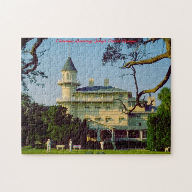 Jekyll Island Georgia. Weihnachtsgrüße Puzzle (Horizontal)