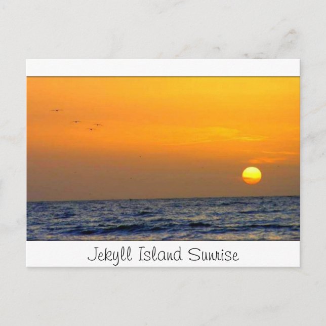 Jekyll Island Sunrise Postkarte (Vorderseite)