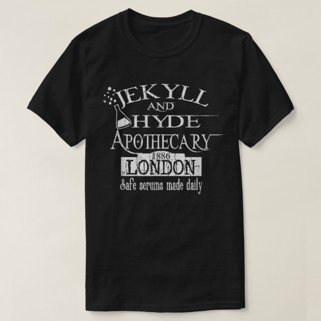 Jekyll und Hyde Apothekary Doctor London 1886 Hall T-Shirt (Design vorne)