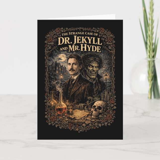 Jekyll und Hyde Feiertagskarte (Vorderseite)