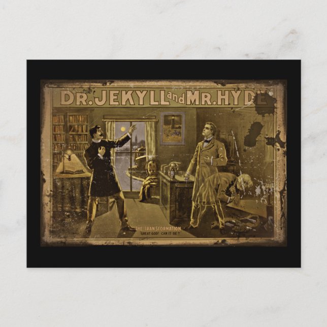 Jekyll und Hyde Poster Art Postkarte (Vorderseite)