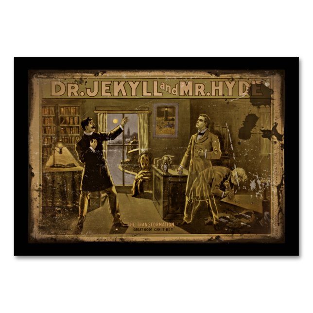 Jekyll und Hyde Poster Art Tischnummer (Rückseite)