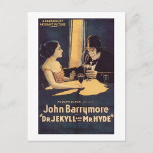 Jekyll und Hyde Silent Horror Movie Postkarte