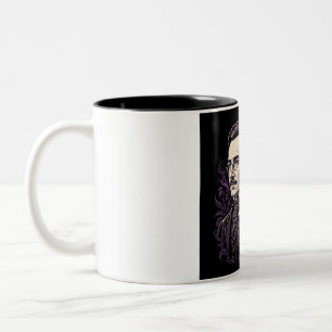 Jekyll und Hyde Split-Face-Horrordesign Zweifarbige Tasse