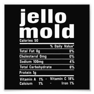 Jello Mold Nutrition Facts Family Matching Christm Fotodruck