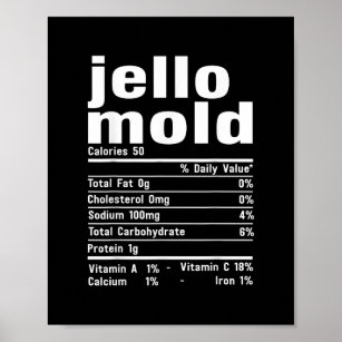 Jello Mold Nutrition Facts Family Matching Christm Poster