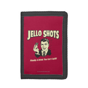 Jello Schüsse: Getränk, das Sie nicht verschütten Tri-fold Geldbeutel