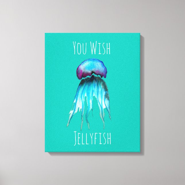 Jelly Aquarell farbenfroh, modern im Wasser Leinwanddruck (Vorderseite)
