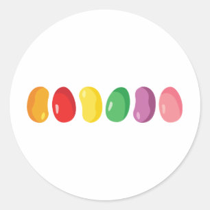 Jelly Bean Border Runder Aufkleber