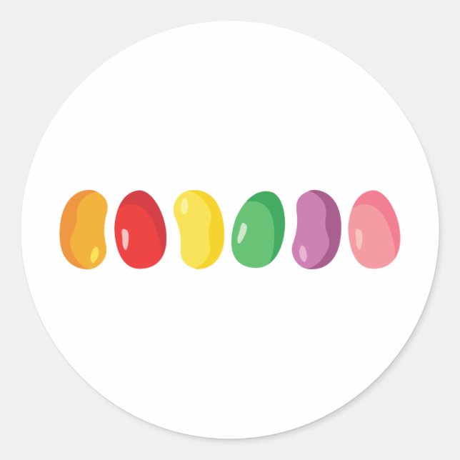 Jelly Bean Border Runder Aufkleber (Vorderseite)