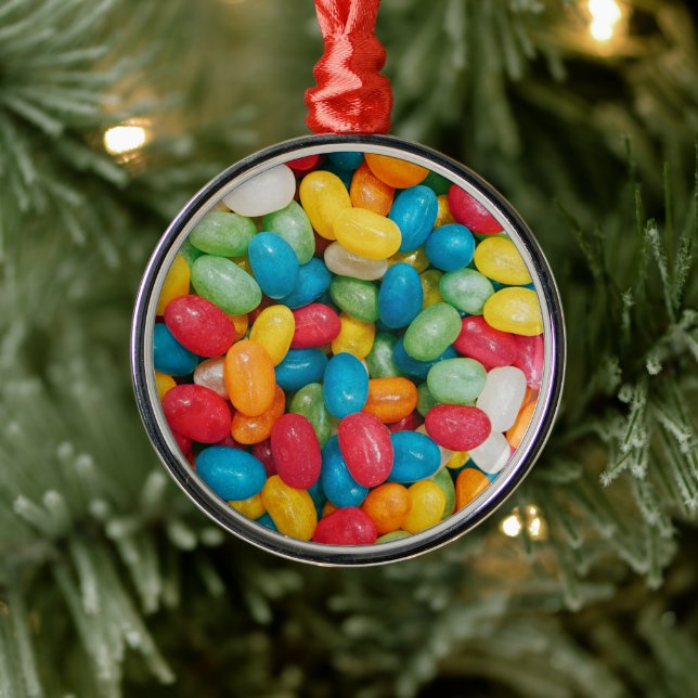 Jelly Bean Candies Colorful Ornament Aus Metall (Baum)