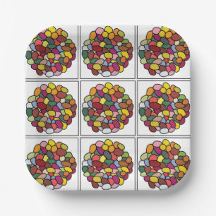 Jelly Bean Colorful Jelly Bean Party Pappteller
