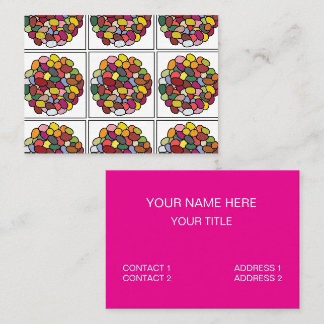 Jelly Bean Colorful Jelly Bean Visitenkarte (Vorne/Hinten)