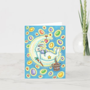 JELLY BEAN DREAMS EASTER BUNNY GREETING CARD Verse Feiertagskarte