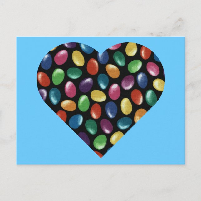 Jelly Bean Heart Postkarte (Vorderseite)