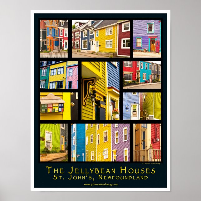 Jelly Bean Houses of St John's, NL, Kanada Poster (Vorne)