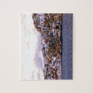 Jelly Bean Houses Painted by Sunset Puzzle