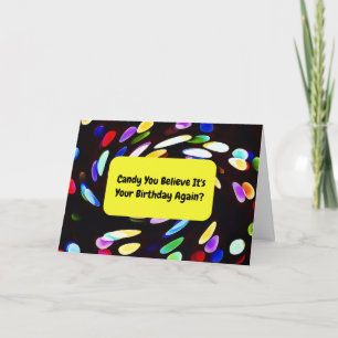 Jelly Bean Space Candy Pun Birthday Card Karte