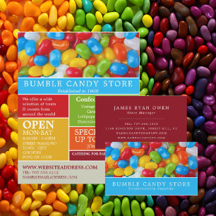 Jelly Bean Süßigkeiten, Werbeanzeige für Süßwarenb Flyer