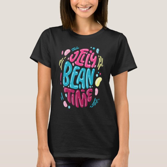 Jelly Bean Time Jelly Bean Feinschmecker Retro Vin T-Shirt (Vorderseite)