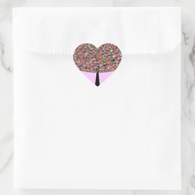 Jelly Bean Tree Herz-Aufkleber (Tasche)