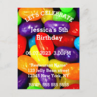 Jelly Beans 5th Birthday Candy Sweet Colorful Kids