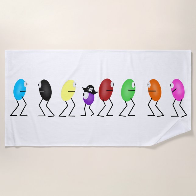 Jelly Beans Beach Handtuch (Vorderseite)