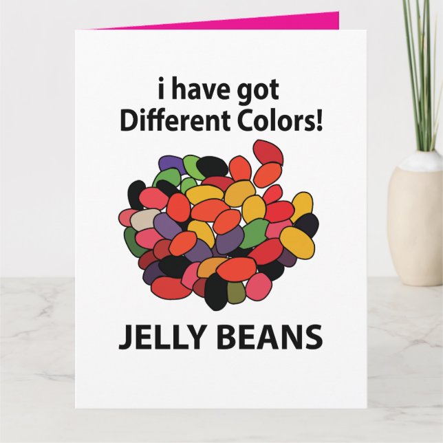 Jelly Beans Colorful Funny Jelly Beans Karte (Vorderseite)