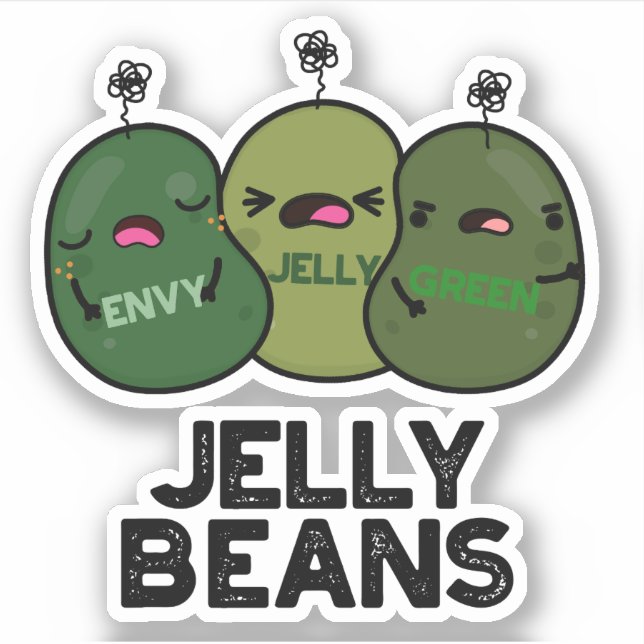Jelly Beans Funny Jealous Candy Pub Aufkleber (Vorderseite)