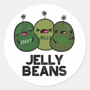 Jelly Beans Funny Jealous Candy Pub Runder Aufkleber