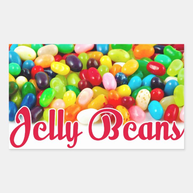 Jelly Beans Rechteckiger Aufkleber (Vorderseite)
