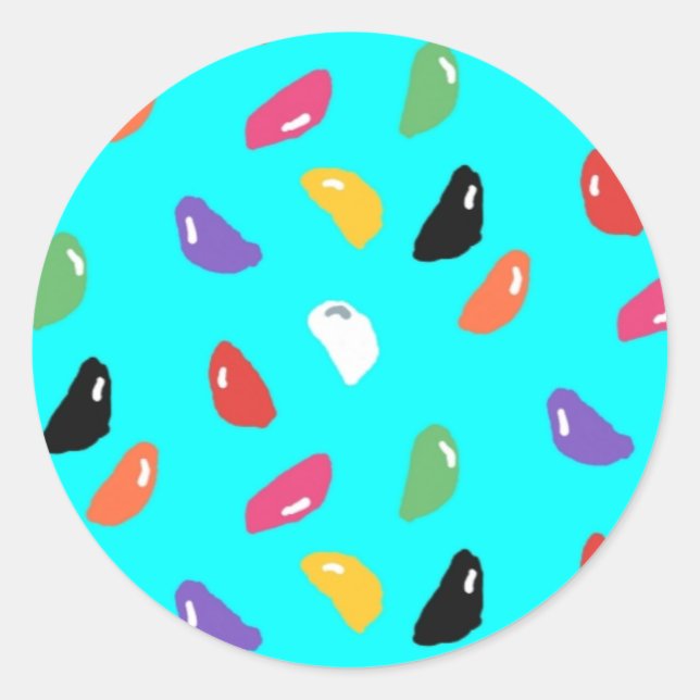 Jelly Beans Round Stickers (Vorderseite)