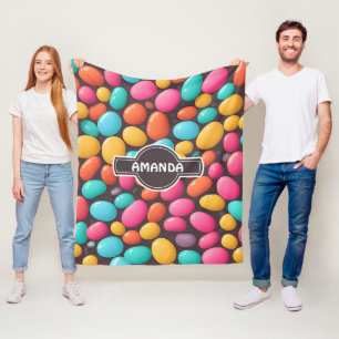 Jelly bohnen Mosaik Personalisiertes Muster Fleecedecke