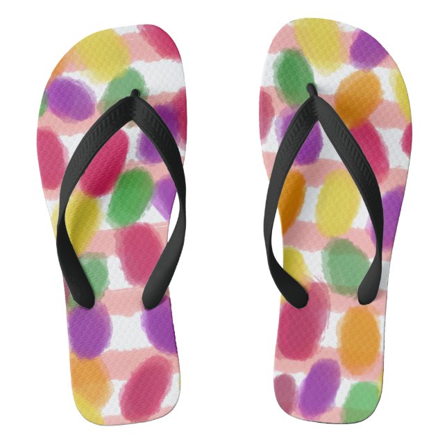 Jelly Candies Pink Stripes Flip Flops (Fußbett)