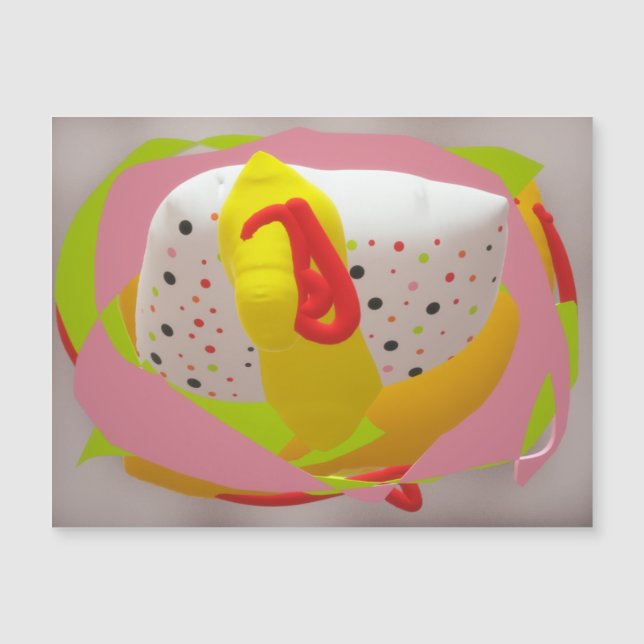 Jelly Candy Sweet Baby Hug Liebe Soft Cushion Magnetkarte (Vorderseite)