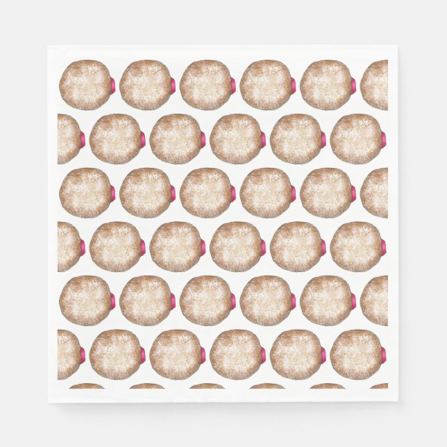 Jelly Donut Doughnut Hanukkah Chanukkah Sufganiyah Serviette (Vorderseite)