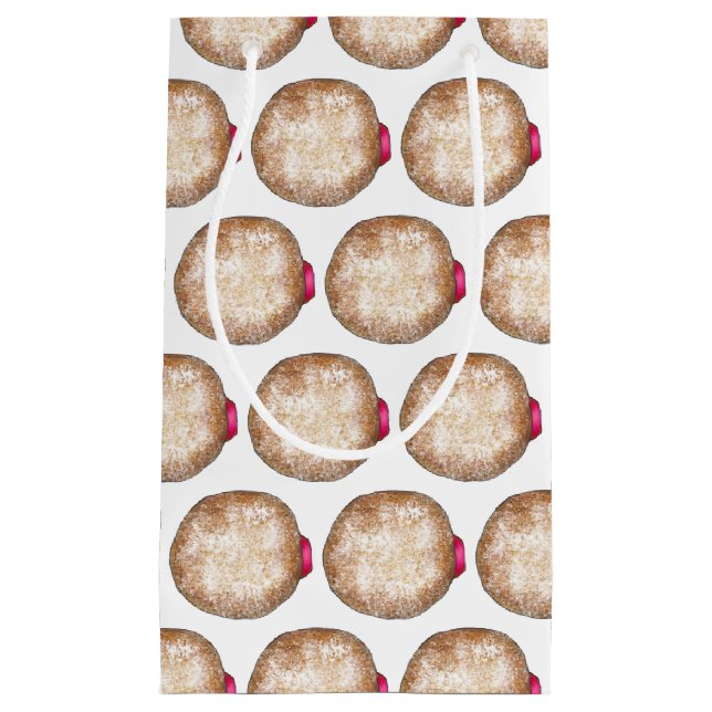 Jelly Donuts Happy Hanukkah Chanukah Sufganiyah Kleine Geschenktüte (Vorderseite)