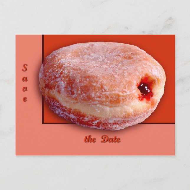 Jelly Fill Donut Ankündigungspostkarte (Vorderseite)