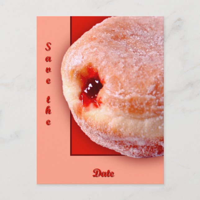 Jelly Fill Donut Ankündigungspostkarte (Vorderseite)