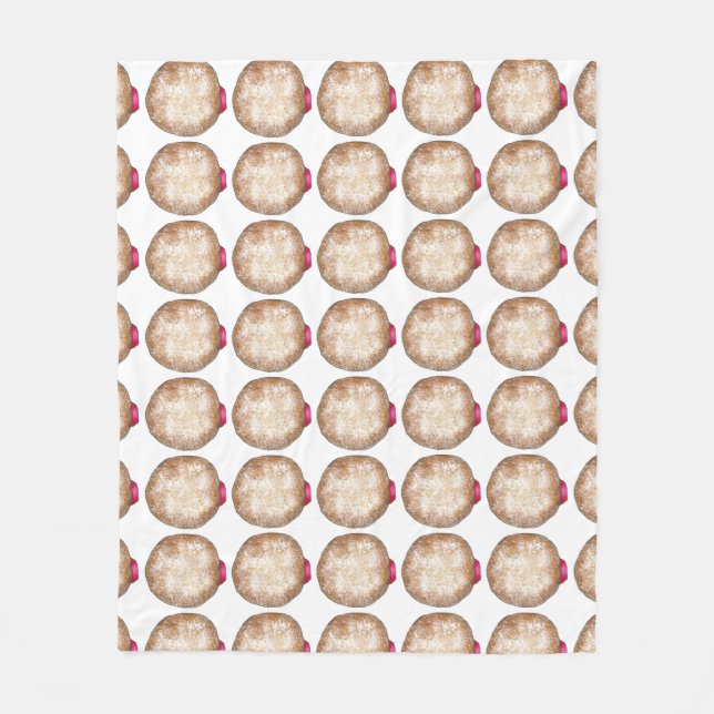 Jelly Fill Donuts Doughnut Hanukkah Sufganiyot Fleecedecke (Vorderseite)