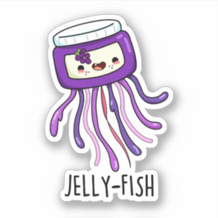Jelly-fish Funny Jelly Jar Pun Aufkleber