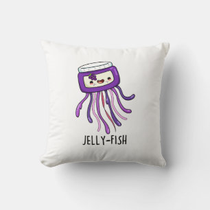 Jelly-fish Funny Jelly Jar Pun Kissen