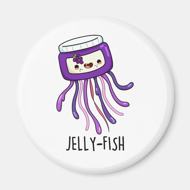 Jelly-fish Funny Jelly Jar Pun Magnet (Vorne)