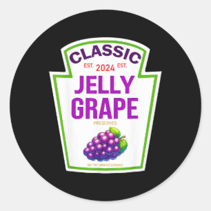 Jelly Grape Halloween 2024 Costume Matching Group Runder Aufkleber