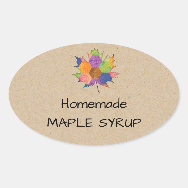 Jelly Jar Homemade Maple Sirup Sticker (Vorderseite)