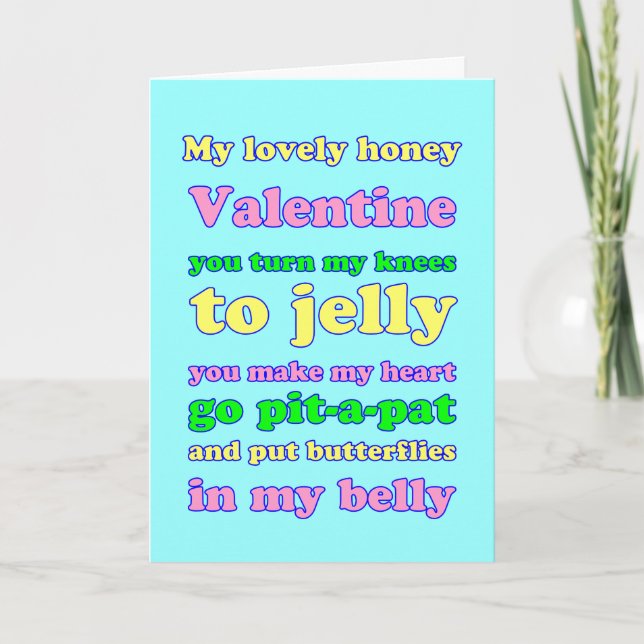 Jelly Knees Valentine! Feiertagskarte (Vorderseite)