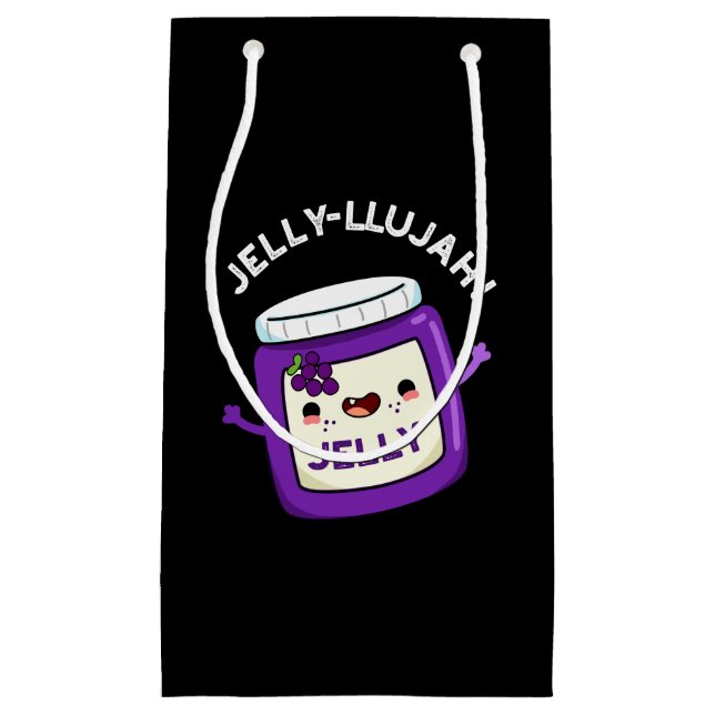 Jelly-llujah Funny Jelly Pun Dark BG Kleine Geschenktüte (Vorderseite)