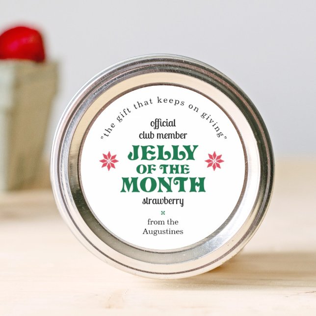 Jelly of the Month Club Jam Labels Runder Aufkleber (Von Creator hochgeladen)