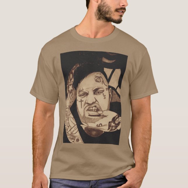Jelly Roll Hand Drawn Portrait retro T-Shirt (Vorderseite)