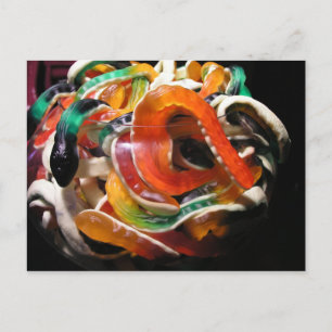 Jelly Schlangen Postkarte